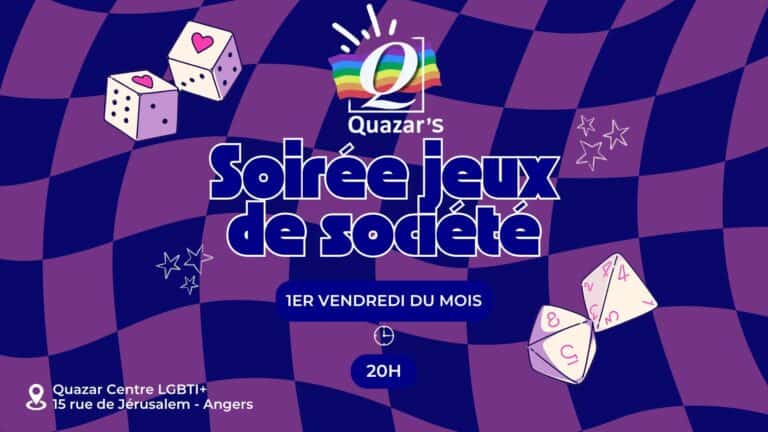 Une soirée jeux de société ouverte à toustes chez Quazar à Angers