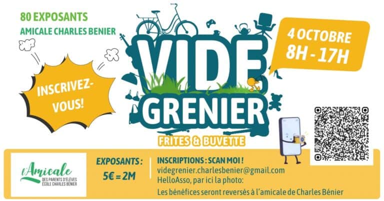 Vide-grenier de l&rsquo;Amicale de l&rsquo;école Charles Benier