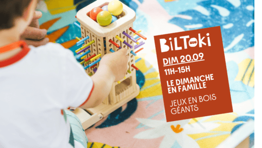 Les Halles Biltoki organisent un dimanche en famille le 20 septembre 2026 à Angers avec des jeux en bois XXL gratuits pour petits et grands.