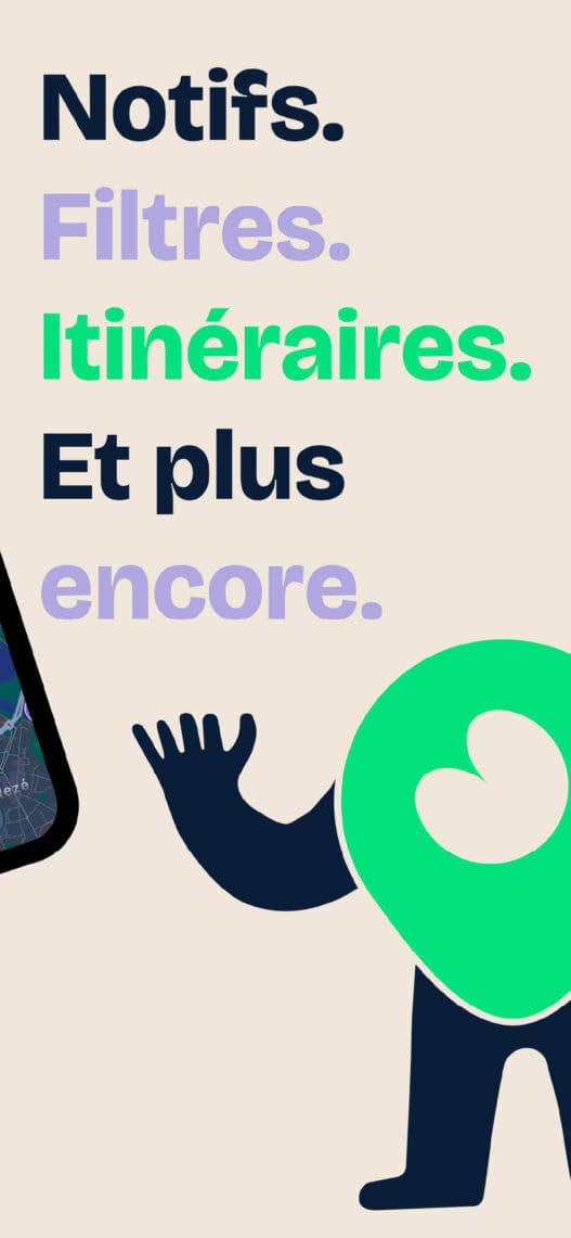 Notifications, filtres, itinéraires : les autres fonctionnalités de l'app.