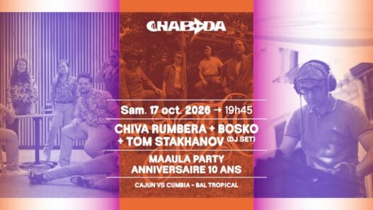 ffiche de la MaAuLa Party pour les 10 ans du label au Chabada à Angers