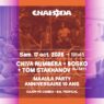 ffiche de la MaAuLa Party pour les 10 ans du label au Chabada à Angers