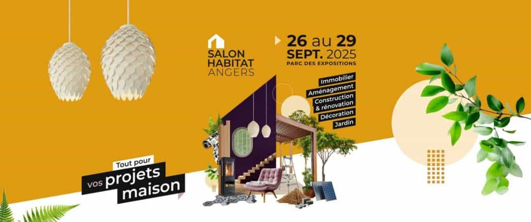 Stands et visiteurs du Salon Habitat au Parc des Expositions d’Angers