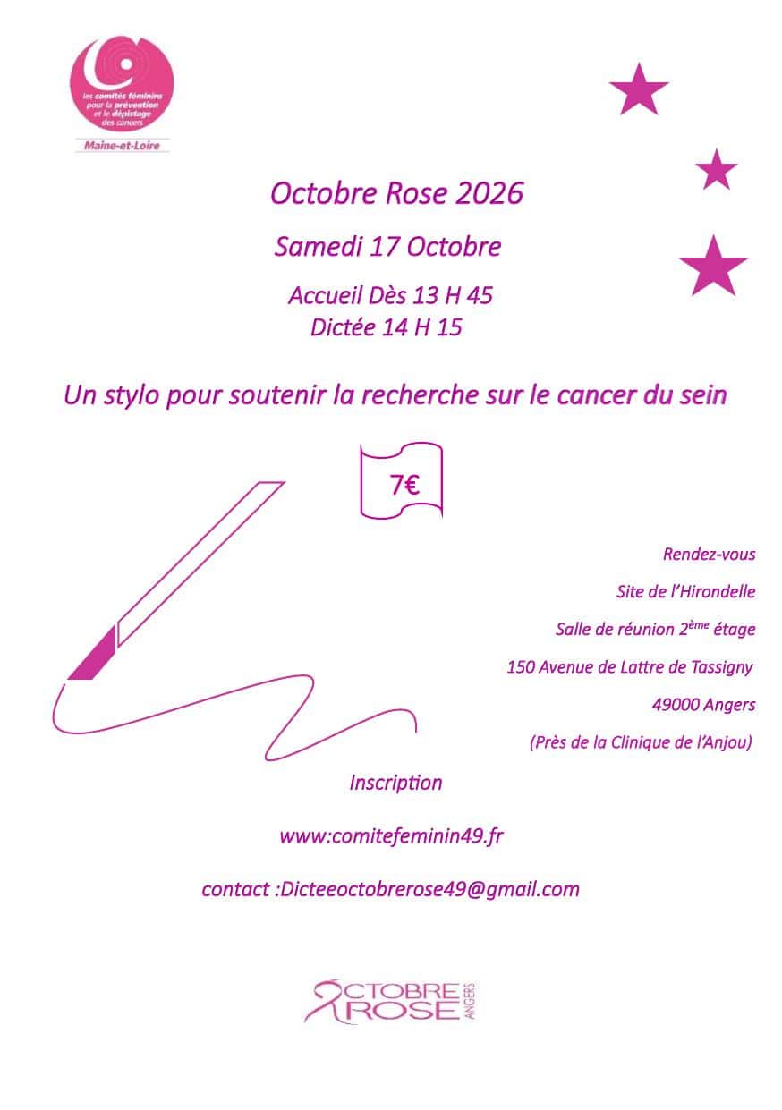 Dictée Octobre Rose 17 octobre