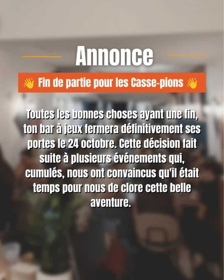 Les Casse-pions tire sa révérence