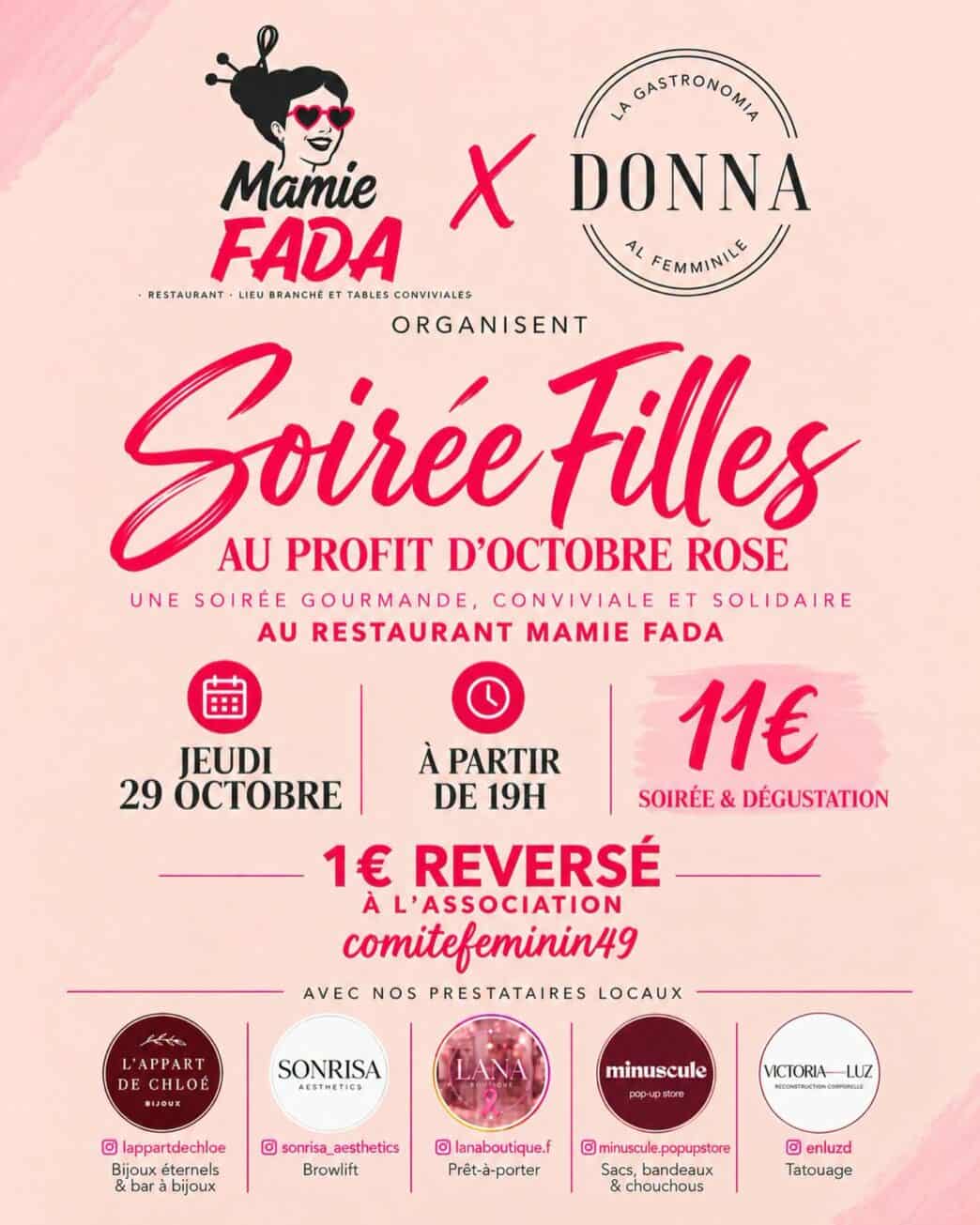 Soirée filles Octobre rose