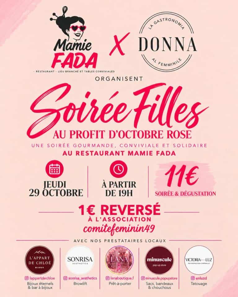 Soirée filles au profit d&rsquo;Octobre rose